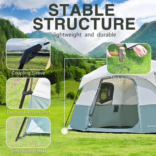 4–6 Person Family Camping Tent – Waterproof, Portable & Easy Setup