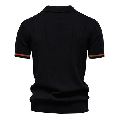 Striped Everyday Knit Polo Shirt