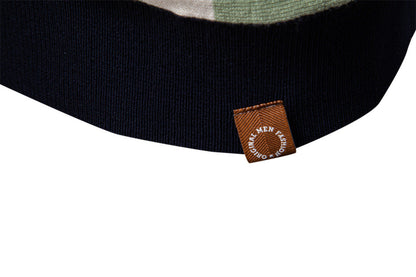 Casual Colorblock Striped Knit Polo Shirt