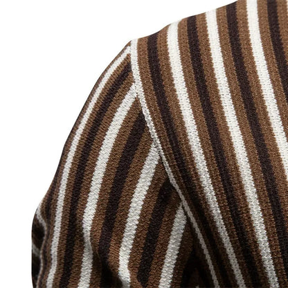 Men’s Striped Knit polo Shirt