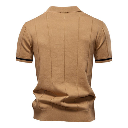 Striped Everyday Knit Polo Shirt
