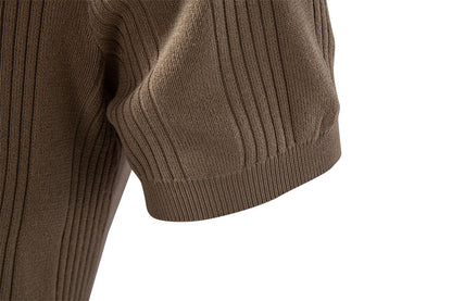 Breathable Knit Polo Shirt