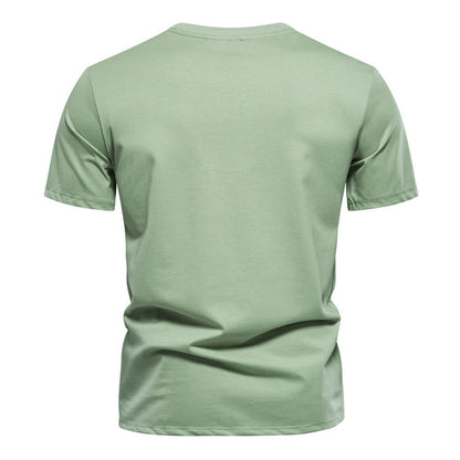 Textured Graphic Cotton Blend T-Shirt