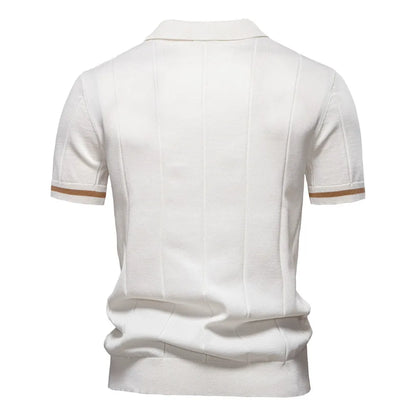 Striped Everyday Knit Polo Shirt