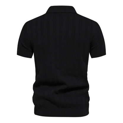 Textured Stripe Polo Shirt