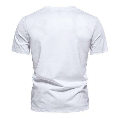 Textured Graphic Cotton Blend T-Shirt