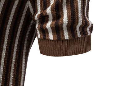 Men’s Striped Knit polo Shirt