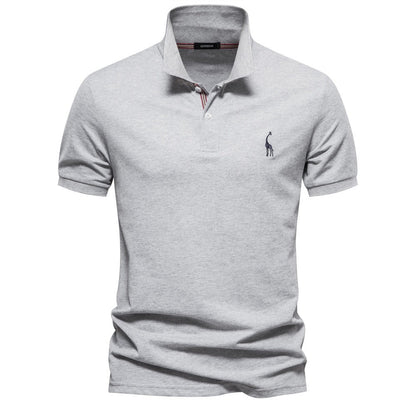 Men’s Deer Embroidered Polo Shirt