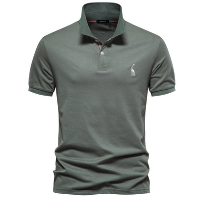 Men’s Deer Embroidered Polo Shirt